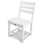Polywood - Trex Outdoor Furniture Monterey Bay Dining Side Chair, Classic White - The Trex Outdoor Furniture Monterey Bay Dining Side Chair is the ideal companion to one of the traditional Monterey Bay dining tables. Style and comfort are further enhanced by the fact that its available in a variety of attractive, fade resistant colors that are specifically designed to coordinate with your Trex deck. This all-weather chair is made with solid HDPE lumber that wont rot, crack or splinter. And unlike real wood furniture, you never have to paint or stain it. Durable and extremely low-maintenance, this chair is also resistant to weather, food and beverage stains and environmental stresses, and it comes with a 20-year warranty for even greater assurance.