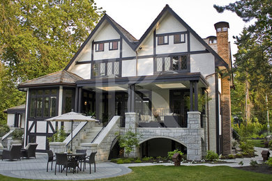 Large elegant home design photo in Vancouver