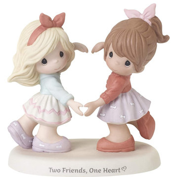 Two Friends One Heart Bisque Porcelain Figurine