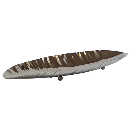 Elegance Small Canoe Boat Tray, Stainless Steel