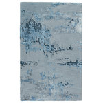 Jaipur Living - Jaipur Living Astris Handmade Abstract Blue and Light Gray Area Rug 5'x8' - The hand-tufted Fragment collection features nature and mineral-inspired motifs that offer the perfect patterned intrigue to modern spaces. The Astris rug showcases a fluid abstract design in a cool colorway of light and deep tonal blues, and silver gray. The high-low pile boasts a luxe wool-viscose blend for a stunning range of texture, luster, and dimension.