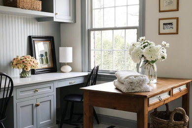 Inspiration for a home office remodel in Boston