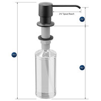 Karran SD25 Kitchen Soap/Lotion Dispenser, Gunmetal Grey