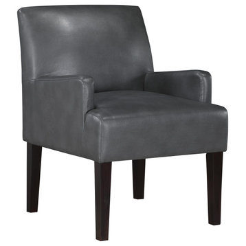 Main Street Guest Chair, Pewter Faux leather