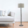 Fangio Lighting's 1597AS 63in. Antique Silver Metal Candlestick Floor Lamp