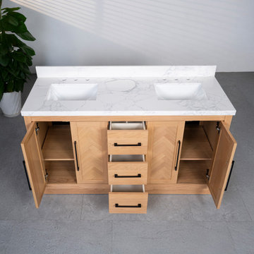 Vivian 72'' Light Bathroom Vanity