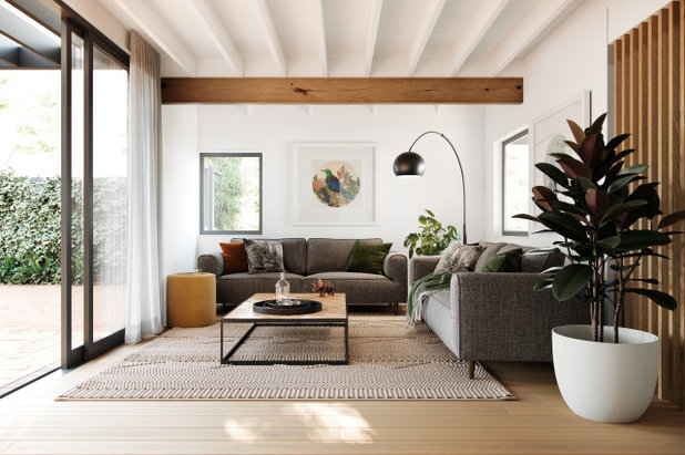 Midcentury Living Room by Milieu: Architecture + Design