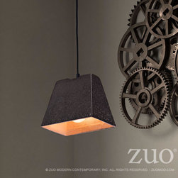 Zuo Auckland Ceiling Lamp Rustic Black - SKU: 98408 - Pendant Lighting
