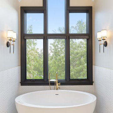 Modern Luxe Primary Bathroom Remodel Leawood, KS