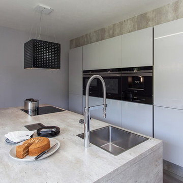 Light grey lacquer in modern interior