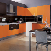 Blue & Orange Kitchens