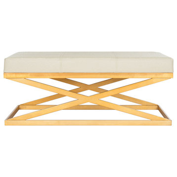 Gilly Bench, Creme/Gold