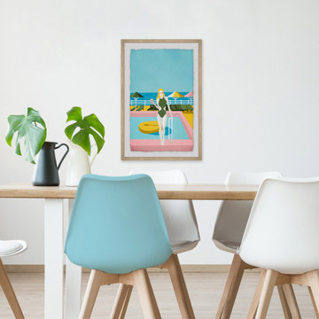 "Chilling in Green" Framed Painting Print