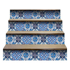 5"x5" Blue Multi Mosaic Peel and Stick Tiles
