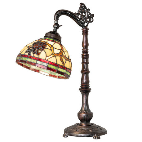 20" High Pinecone Bridge Arm Table Lamp