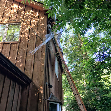 Exterior Painting - Spray Painting the House