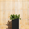 Veradek Block Series Pedestal Planter, Black, Short