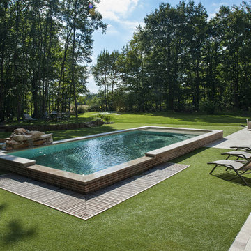 Piscine à débordement en Sologne