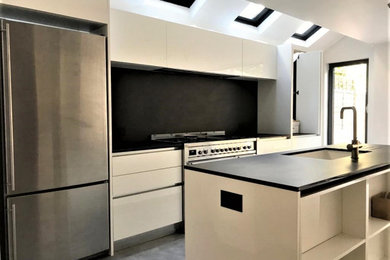 White and Black Kitchen in Clapham Junction