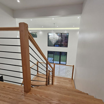 Project #143 | Floating Red Oak Staircase
