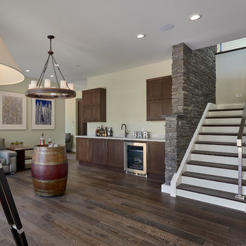 Contemporary Basement Designed for Entertaining