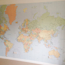 Pastel World Map Wallpaper - Wallpaper