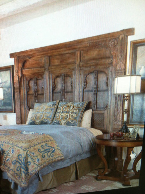 King Size Headboard Made Out Of Old Doors, Door Headboard For King Size Bed Frame
