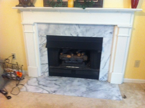 Replacing Marble Hearth And, Marble Fireplace Surround Cost