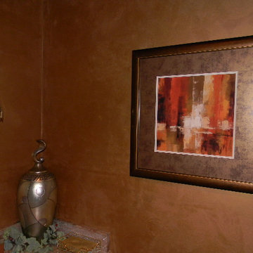 Powder Room with Metallic Texture
