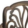 vidaXL Bistro Set Table and Chair Bistro Table 5 Piece Cast Aluminum Bronze