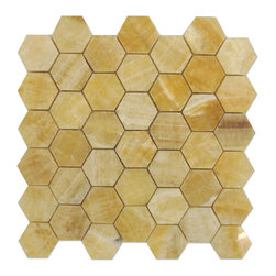Honey Onyx Mosaics Hexagon - Home Decor