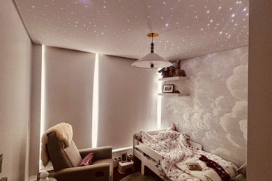 Example of a minimalist kids' room design in Calgary