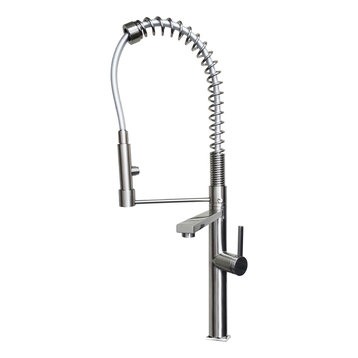 Acero Dual Spout Kitchen Faucet, Brushed Nickel