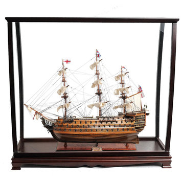 Hms Victory Midsize With Display Case Museum-quality Fully Assembled Model Ship