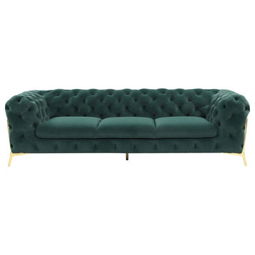 Jack Modern Emerald Green Fabric Sofa