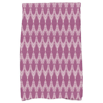 Lifeflor, Geometric Print Hand Towel, Purple, 18 x 30"