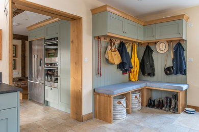 Photo of a farmhouse cloakroom in Kent.