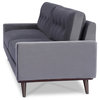 Lucille Midcentury Modern Classic Sofa, Fossil Velvet