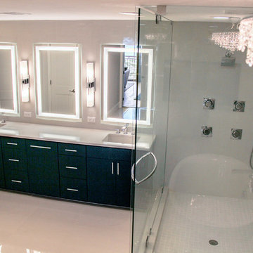 Modern Bathroom Update Done In A Charcoal Stain
