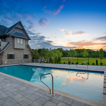 St. Charles Swimming Pool and Hot Tub with Floating Steps