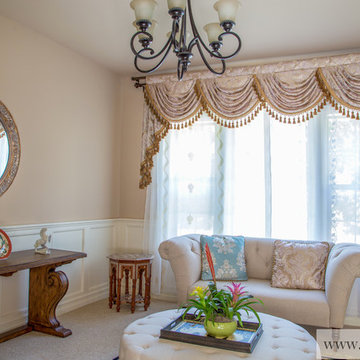 Valance curtains with swags and tails by celuce.com