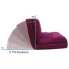 Loungie Micro-Suede Convertible Flip Chair/Sleeper Dorm Couch Lounger, Purple