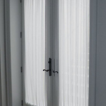 Glass Doors with Sidelight Window Coverings