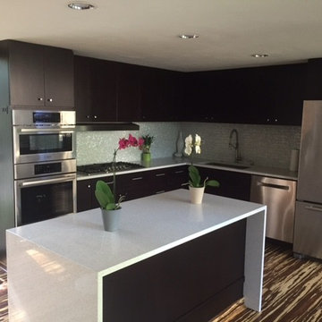 Dark Stained Cabinets