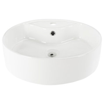 Safavieh Brook Porcelain Ceramic Vitreous Oval 20" Bathroom Vessel Sink