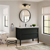 Shiloh Bathroom Vanity, Single Sink, 48", Charcoal Oak, Freestanding