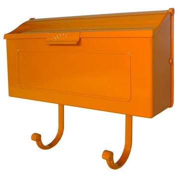 Mid Modern Nash Horizontal Mailbox, Orange