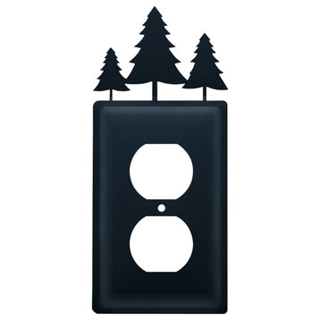 Single Outlet Cover, Pine Trees