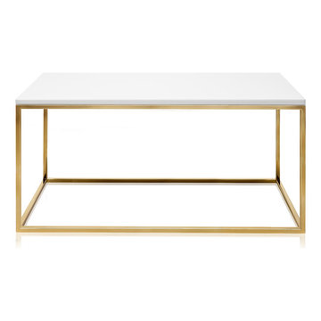 BERNIX | Marble coffee table Athena - Vetro Bianco