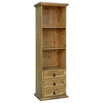 Rustic Narrow Tall Wood Bookcase